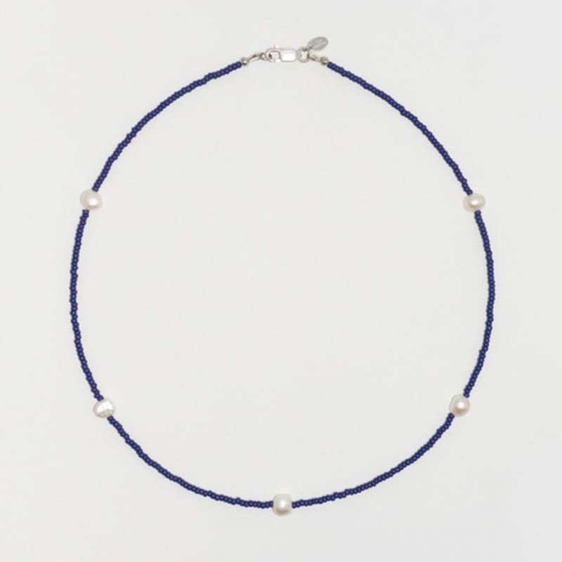 

Oat Archive Marco Necklace, navy matte FREE