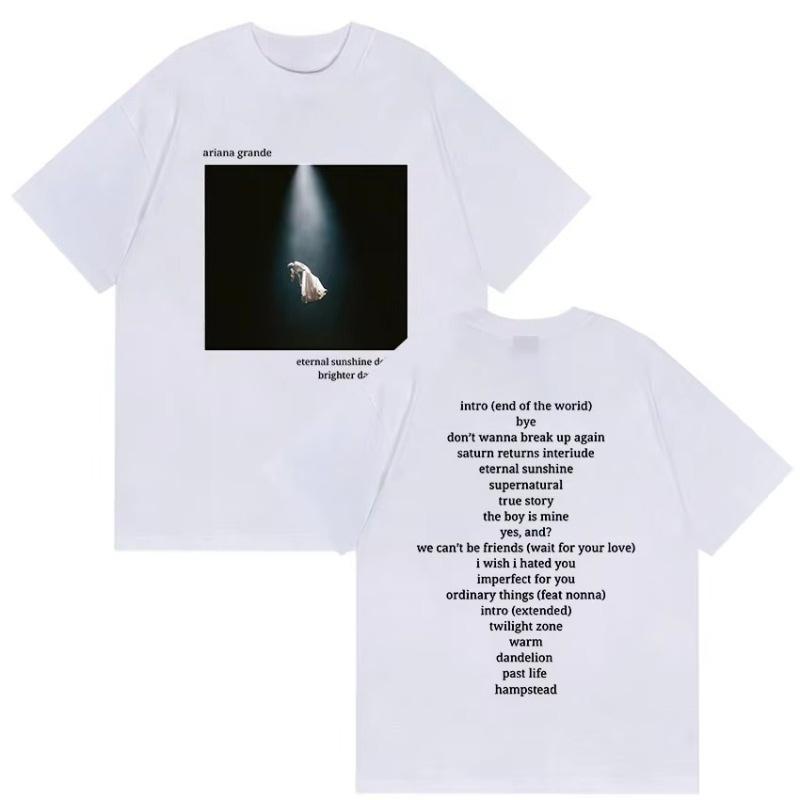 Ariana Grandes New Year Album Brighter Days Ahead Theme Printed Tshirt Cotton loose fitting unisex streetwear vintage top