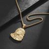 Stainless Steel Jesus Pendant Necklace for Men Religious Jewelry