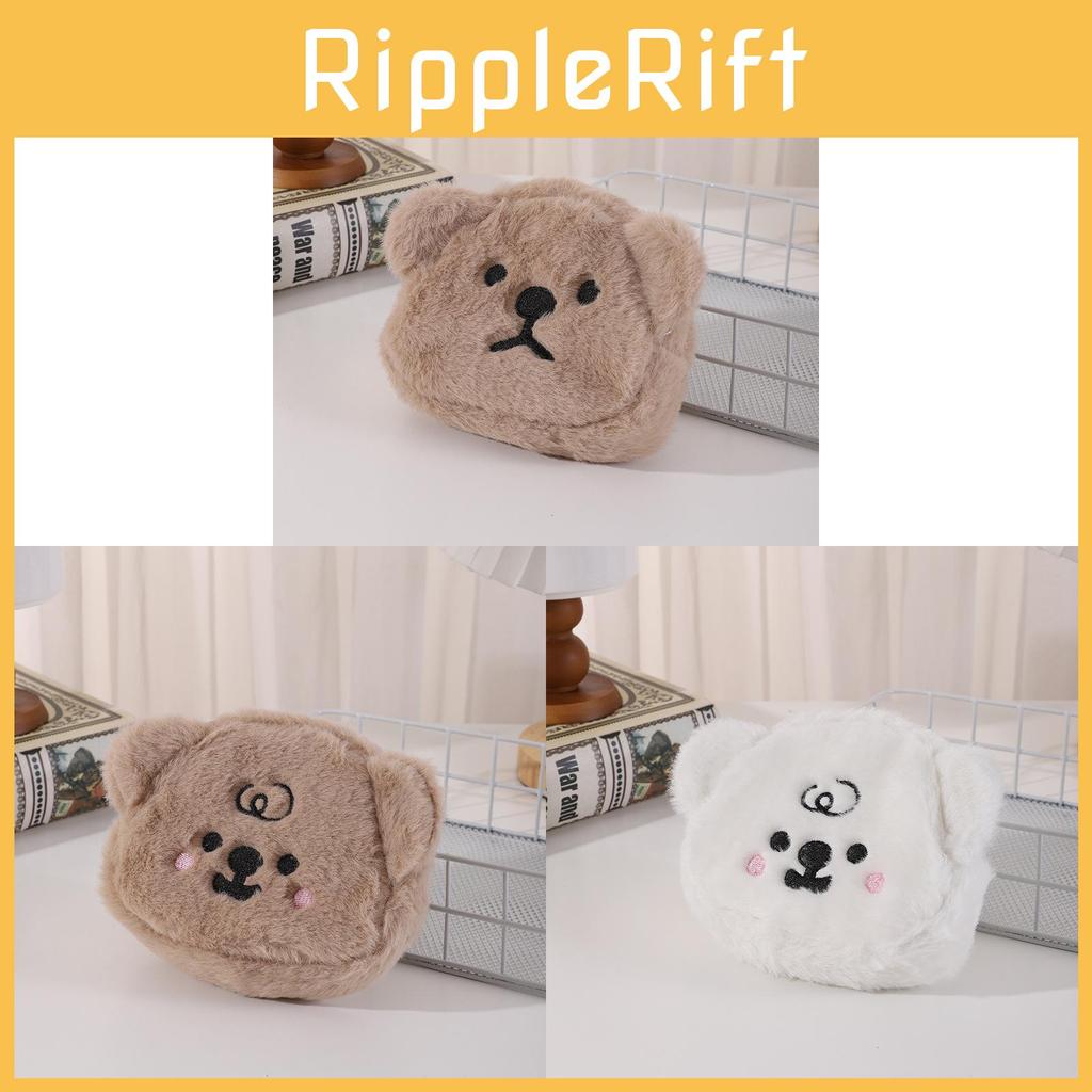 Cute Plush Bear Wallet With Storage Compartment For Daily Use And Travel
