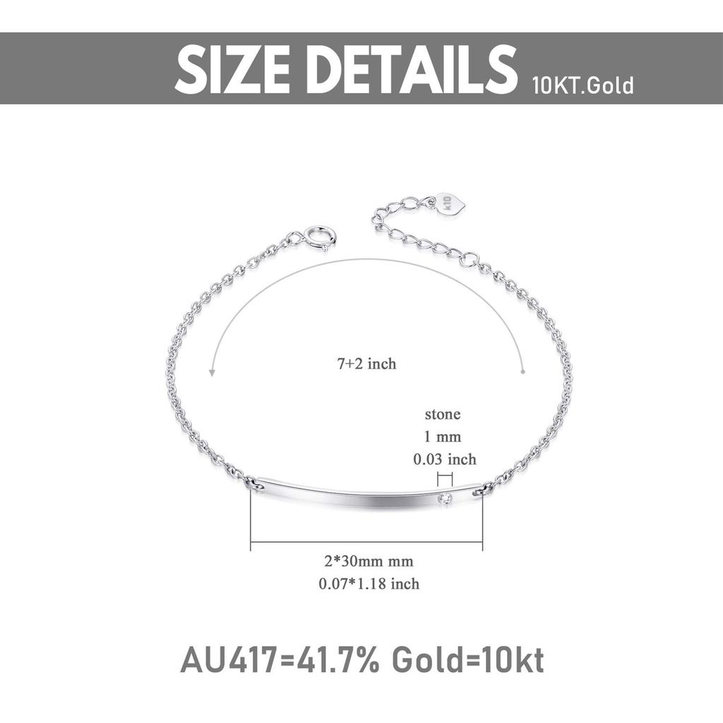 10K Gold CZ Diamond Proof of Perfect for and Gifts for and Bride [AOBOCO] Bangle, Love, Anniversaries, Birthdays, Women, Daughter, Wife, Girlfriend,