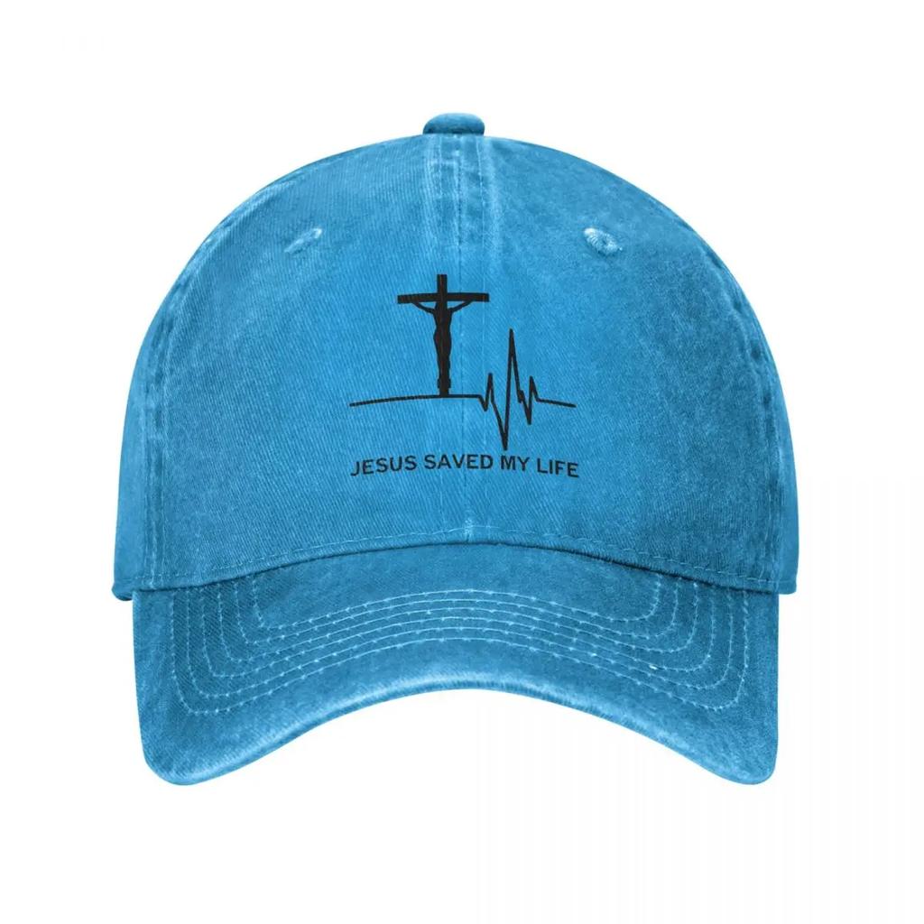 2026 Vintage Baseball Caps Snapback Cowboy Hats Jesus Saved My Life Summer Autumn Cap Christian God Jeans Casquette Vintage