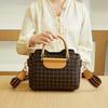 New trendy fashion high-end texture handbag popular simple women's bag shoulder bag plaid messenger bag