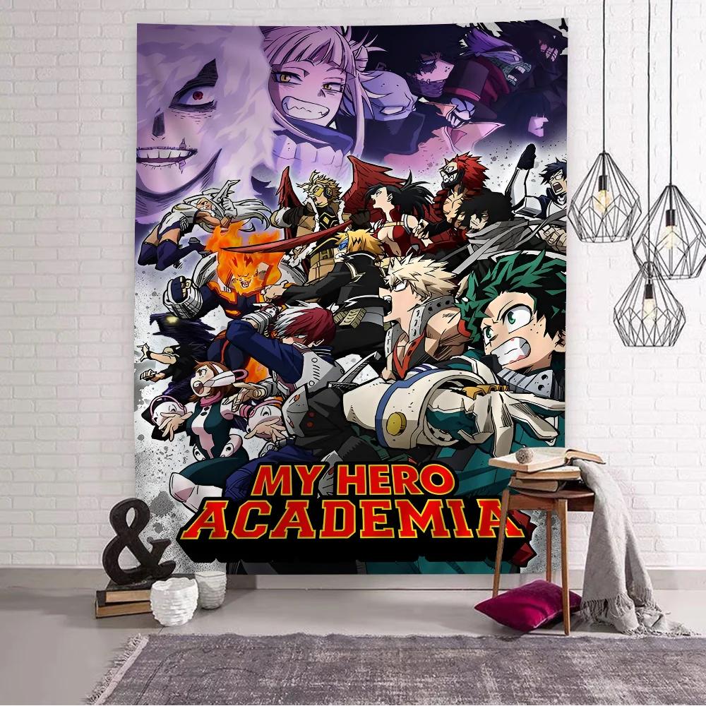 VIKAMA 2026 New Arrival My Hero Academia Tapestry  Cute Anime Wall Hanging  Perfect Decor for Living Room Bedroom Dorm