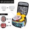 Dolphin Leaping Out Of The Water Pattern Insulated Lunch Bag for Women Kids Portable Food Boxes Thermal Lunch Box Tote