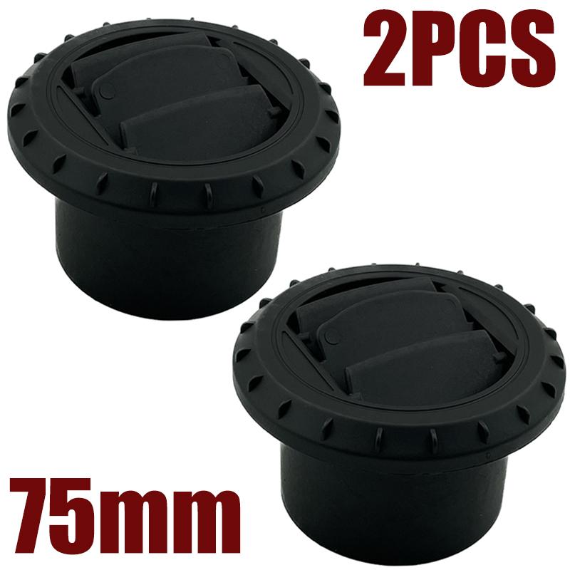 1/2/4/6X 75mm Air Vent Deflector Outlet Louver Rotatable Diesel Parking Heater Air Conditioner Black For Car Truck VAN Camper
