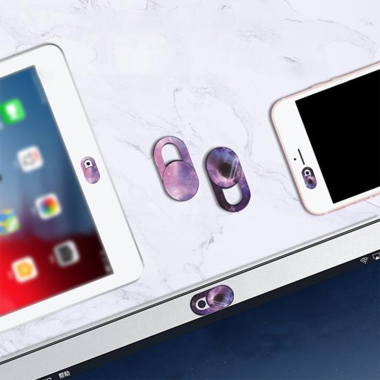 Webcam Cover Ultra-thin Anti-scratch Privacy Protection Anti-spy Dustproof Universal Starry Sky Flowers Camera