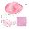 Makeup Costume Accessories Set With Denim Hat And Heart Glasses For Party Gifts
