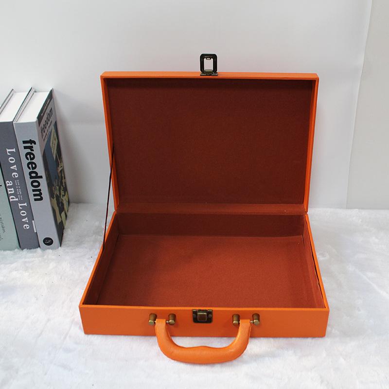 Handheld Gift Box, Vintage Multi-color Leather Hand-held Storage Box, Decorative Gift Box, Storage Box