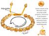 Crystal Heaven Certified Citrine Bracelet for Women Men with Healing Crystal and Reiki Stone - Beautiful Gemstone Adjustable Beaded Bracelet for