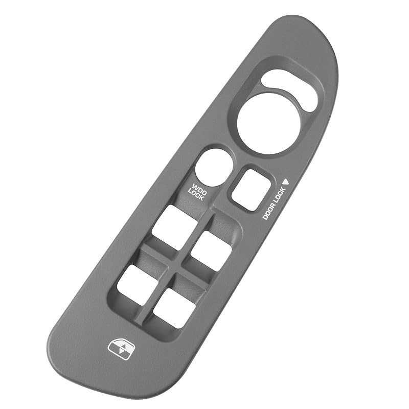 BASIKER Driver And Passenger Black Door Window Switch Panel Bezel For 2002 To 2010 Dodge Ram 1500 2500 3500 Front Right And Left Window Button Border