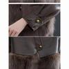 Chaqueta Casual de Invierno para Mujer con Retazos de Longitud Corta en Cuero PU