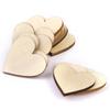 50 Pcs 40mm Wooden Heart Shape Embellishment for Crafts Wedding Decor Christmas Decoration