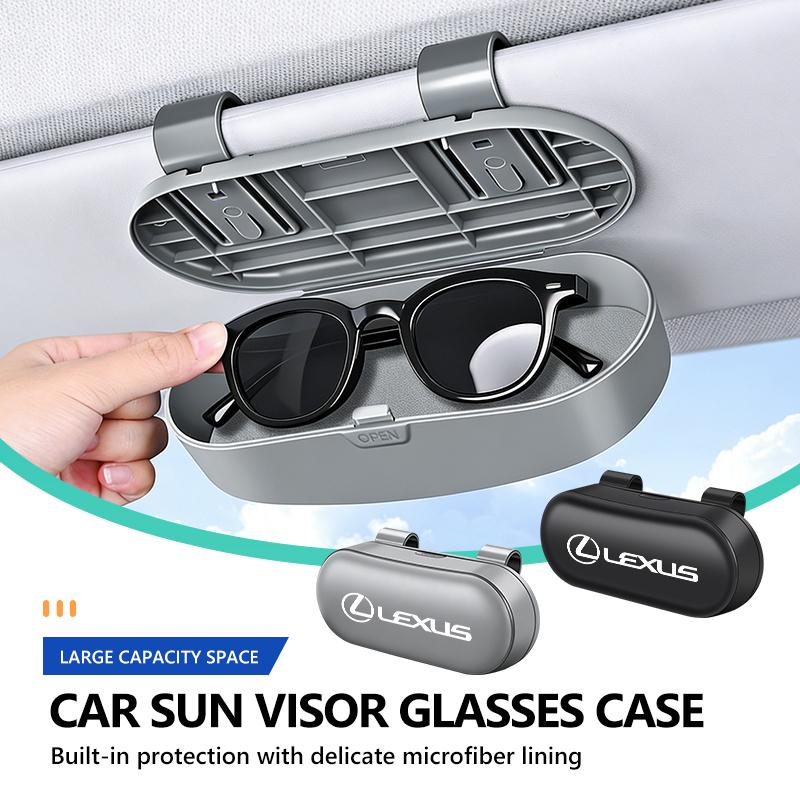 CKU5 Car Glasses Box Sun Visor Glasses Holder Shock-proof Eyeglasses Storage Case For Lexus CT ES GS NX IS250 CT200h IS300h ES300h