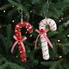 Christmas Tree Candy Cane Decoration Sweet Sparkling Candy Model with String Christmas Lollipop Cane Decorations Set for Tree