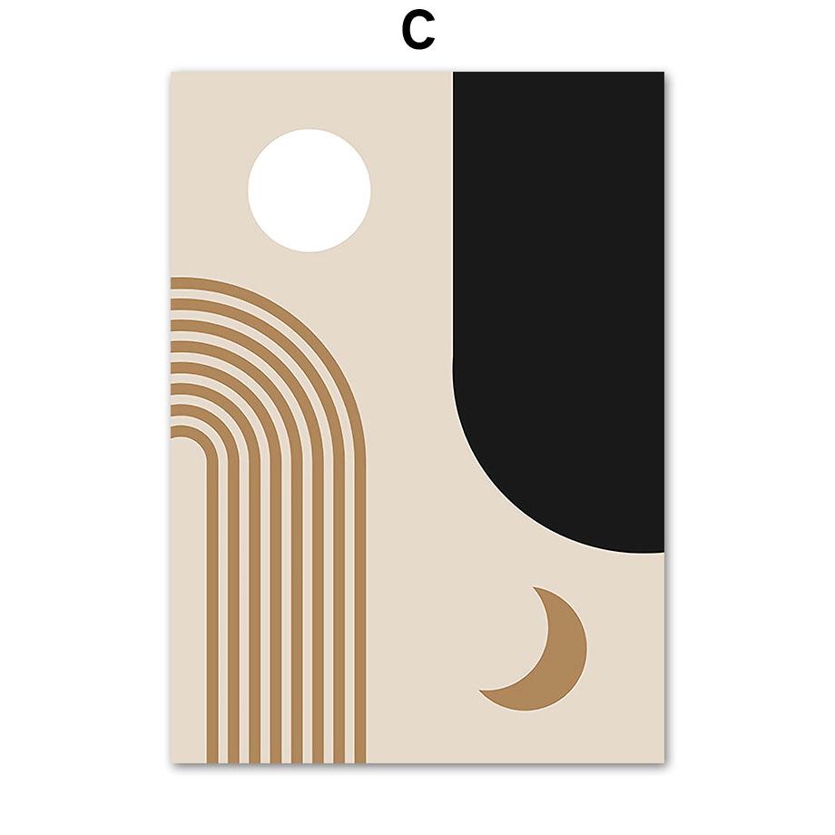 Sun Rainbow Picasso Line Face Leaf Geometry Wall Art Canvas Painting Abstract Posters And Prints Pictures For Living Room Decor