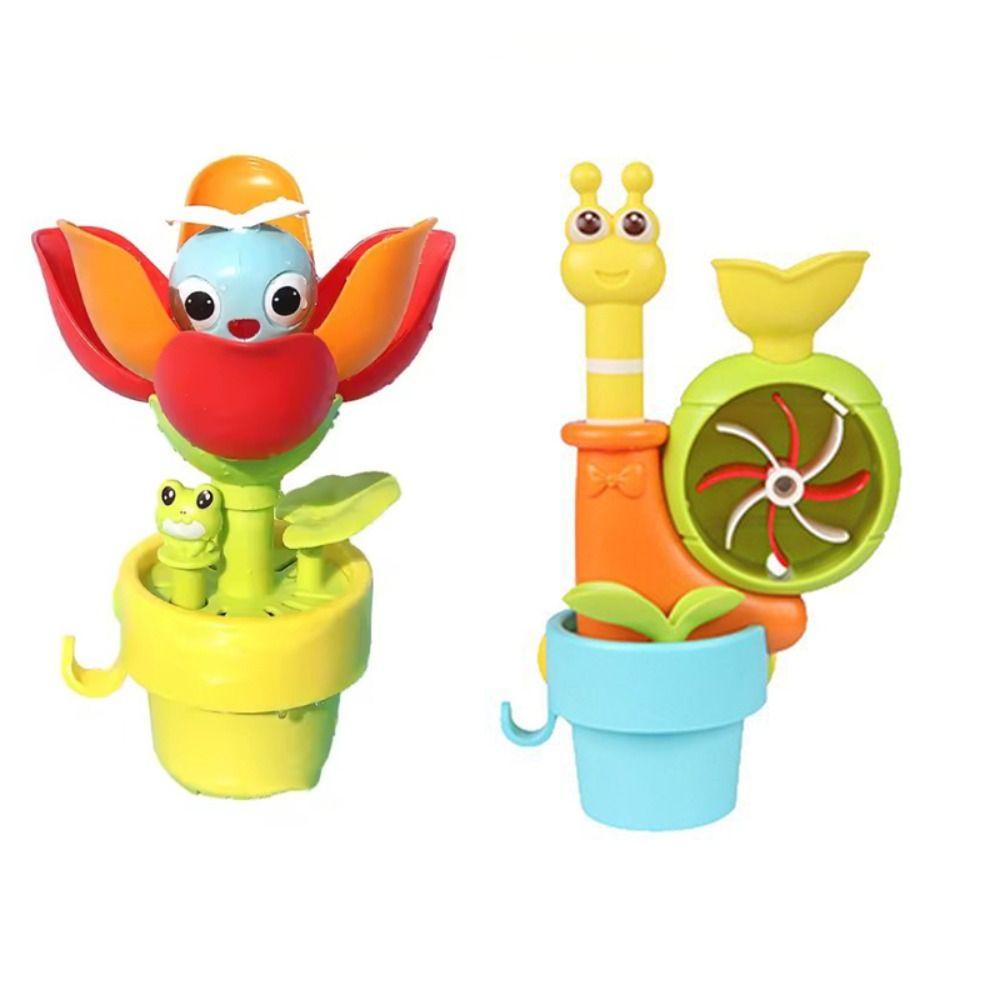 ABS Water Game Bath Toy Flower Blooming Water Bathroom Bathtub Toy  Hand-eye Coordination