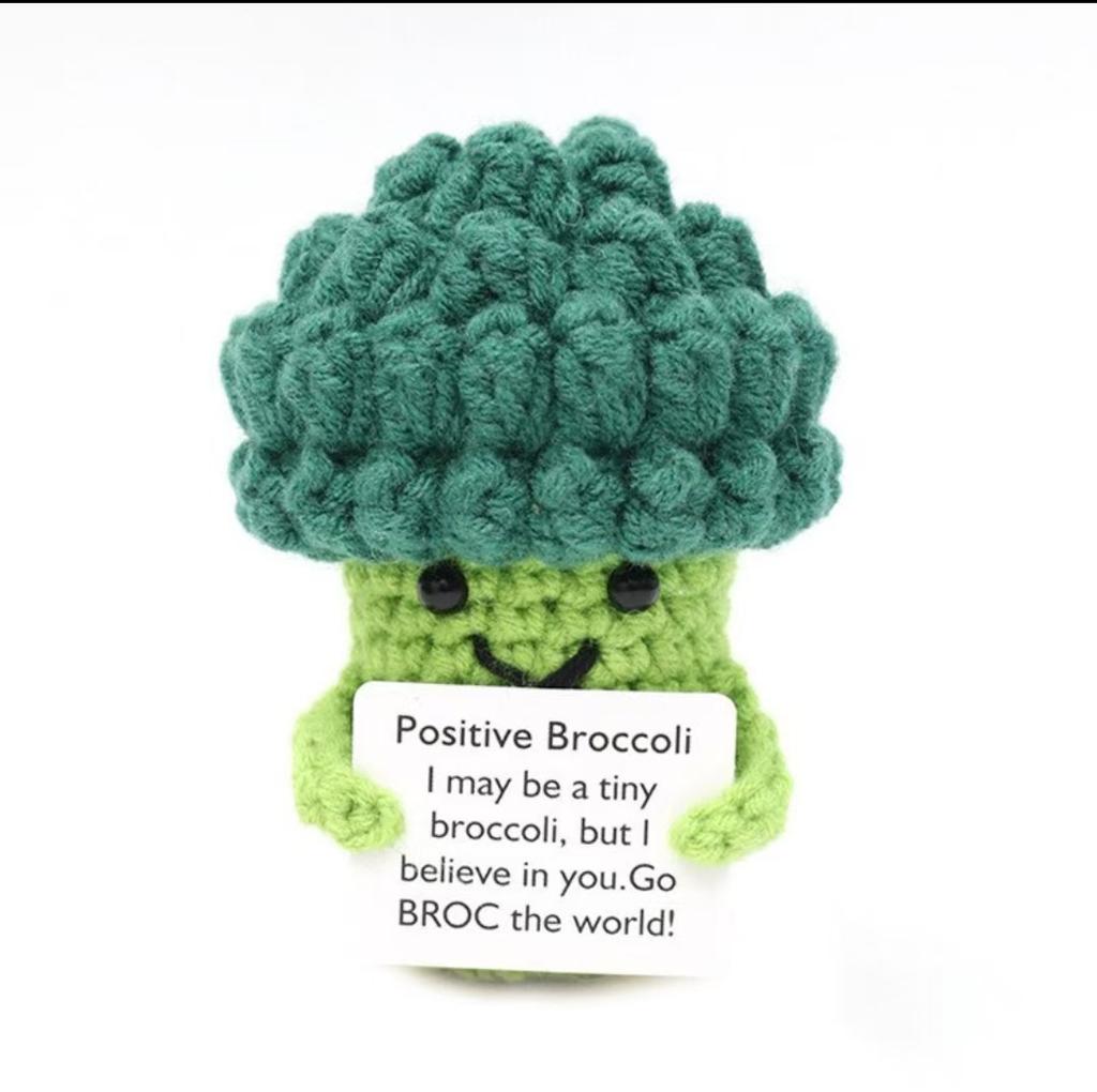 Cute Positive Energy Duck Positive Knitted Doll Crochet Emotional Support Duck Bookshelf Office Decor Gift