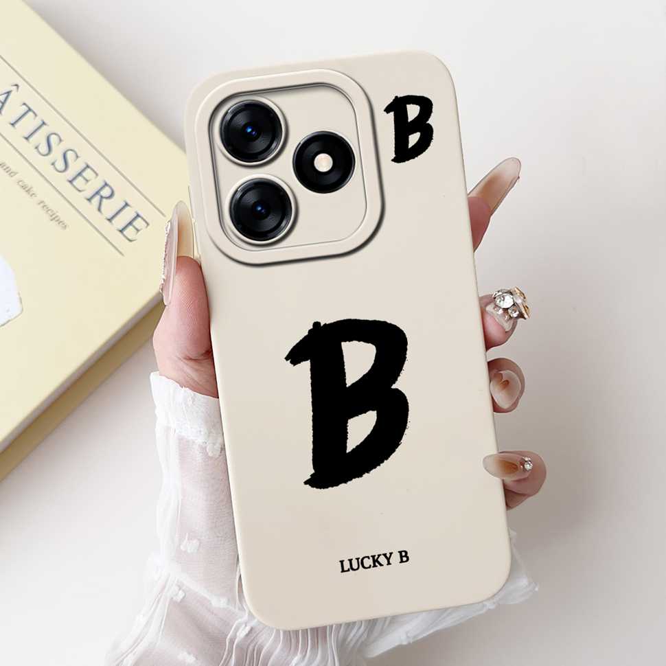 For Realme Note 50 Case RMX3834 Cute A-Z Letters Cover Soft Silicone Casing For Realme Note 50 Note50 Fundas Capa