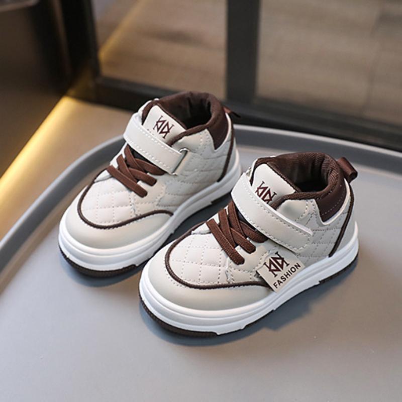 Spring Children's Korean-Style Comfortable Soft Bottom Skateboard Shoes High-Top Velcro Boys 'And Girls' Sneakers