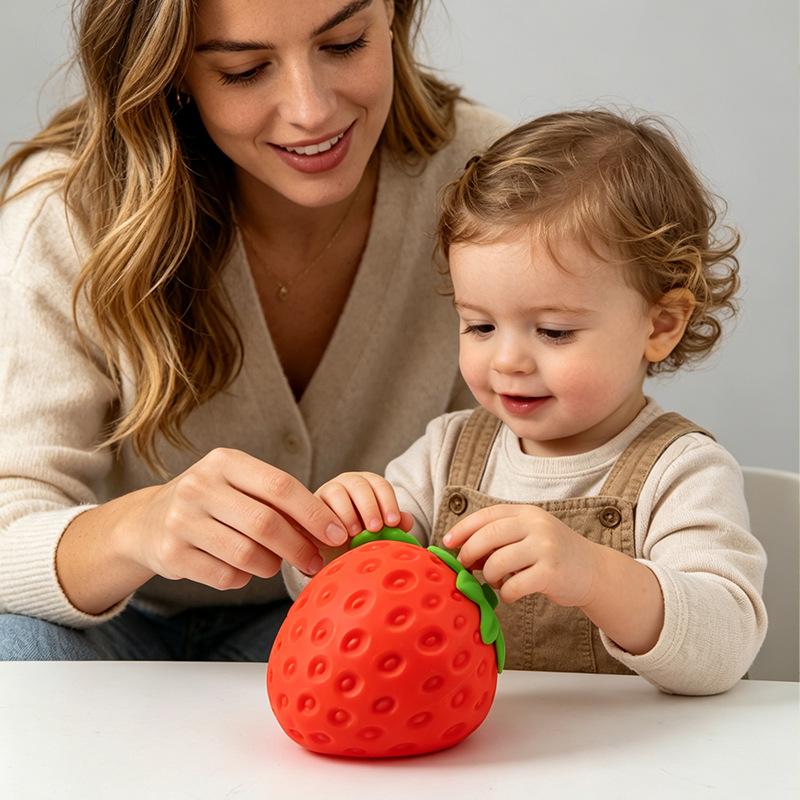Riesiges Erdbeer-Quetschspielzeug Extra Große Größe Fidget Toys Langsam Aufsteigende Formbare Entlüftungsball für Erwachsene Freunde Geschenke