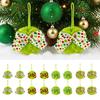 4pcs Green Furry Christmas Tree Decor Novice-friendly Festive Atmosphere Festive Decorations Fun Design Holiday Style