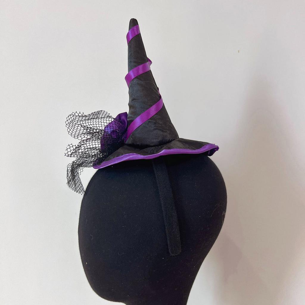 Wygodna nietkana opaska na głowę czarownicy na imprezy Halloweenowe dla dzieci i dorosłych, miękka, lekka, kostiumowy dodatek do włosów