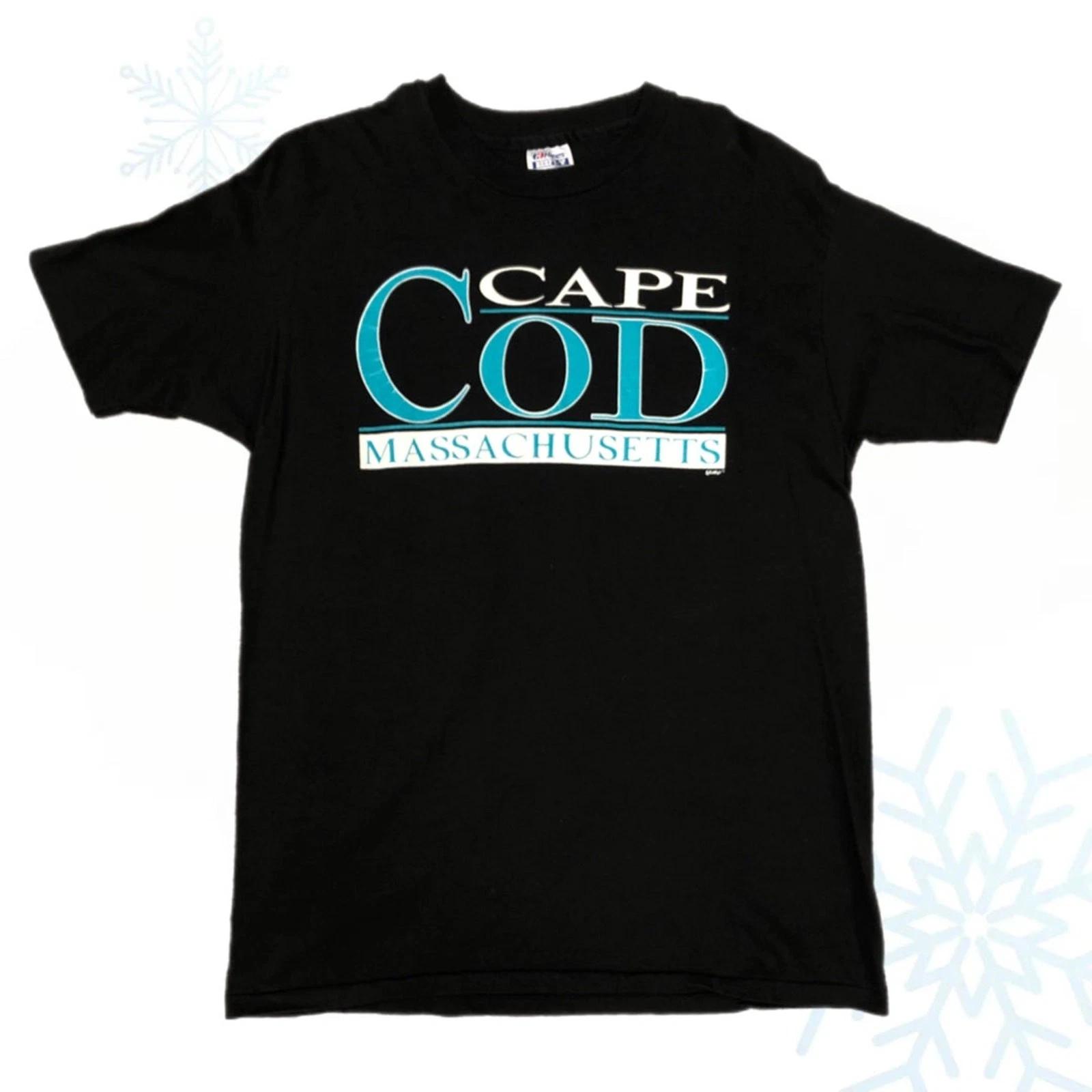 Vintage 90s Cape Cod Massachusetts Cuffy s T-Shirt XL Black M