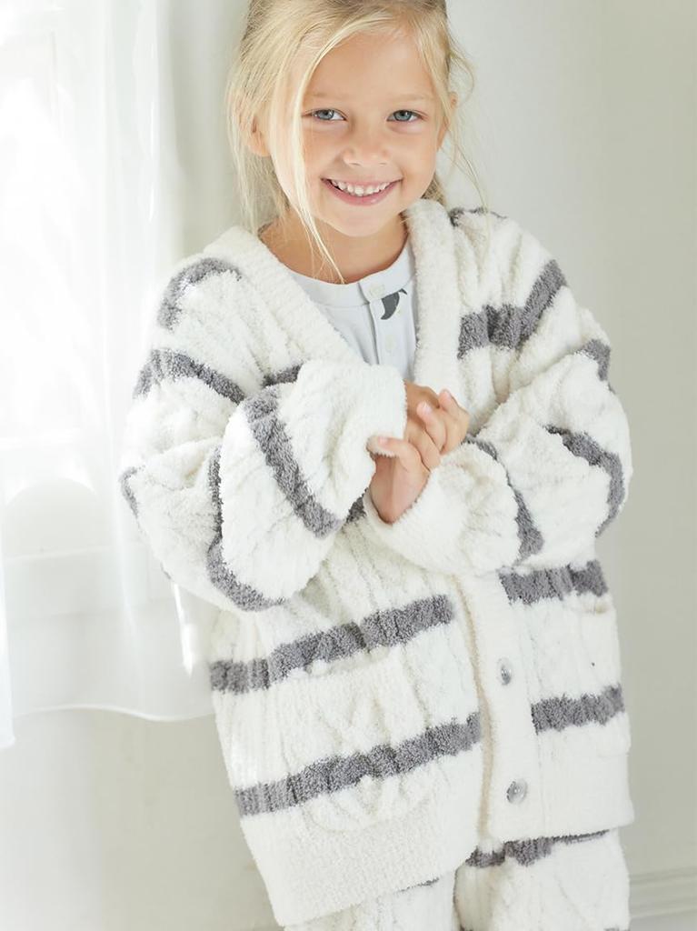 Gelato Pique Kids Baby Moco Ran Border Cardigan PKNT245412 IVR XXS