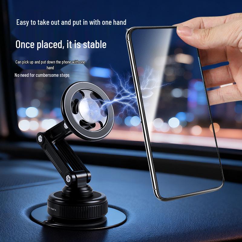 Rotating Magnetic Suction Cup Phone Holder & Foldable Car Mount