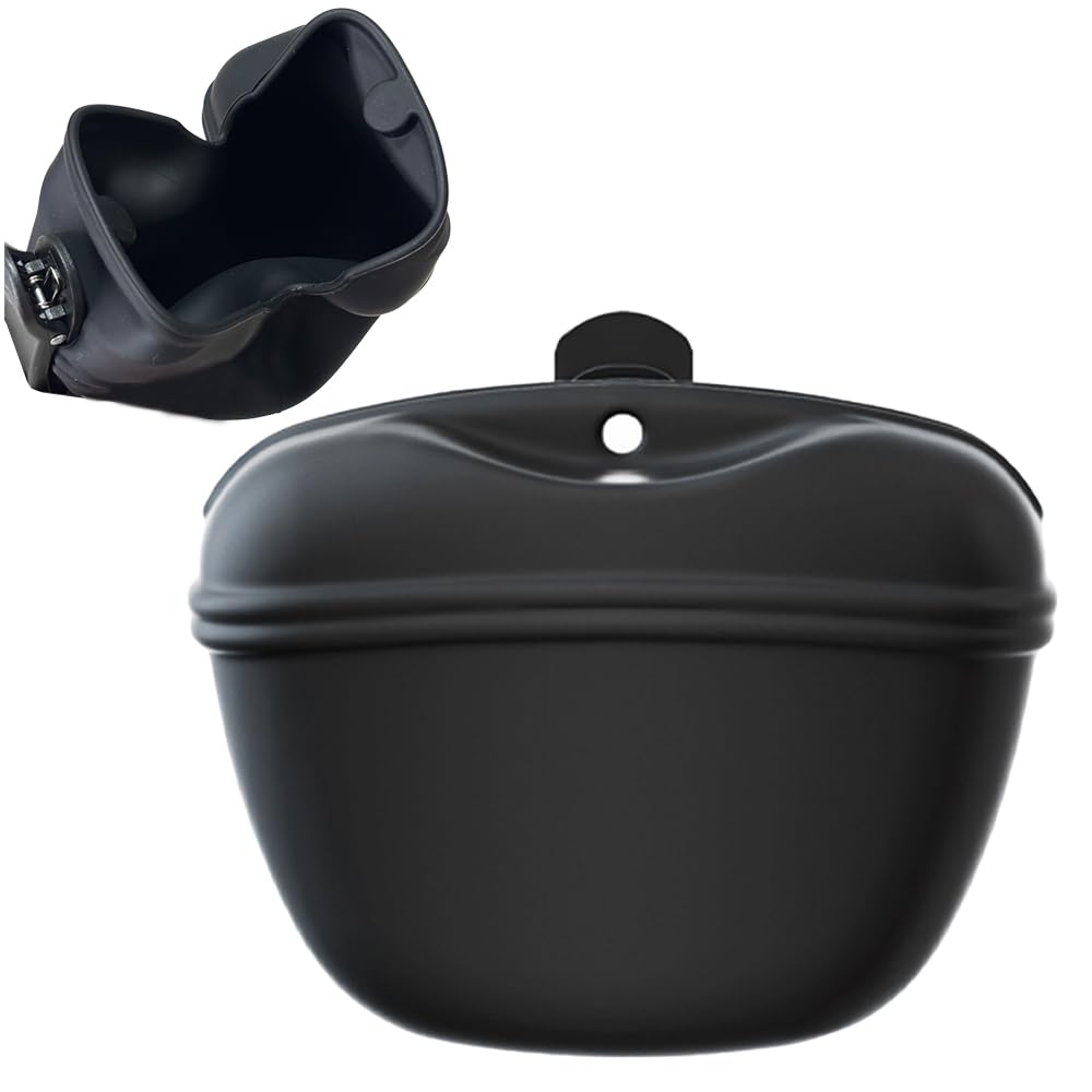 Lint Container, Silicone, Portable Garbage Container, Line Lure, One-Touch Open/Close, 13.5cm×11.5cm×6cm чёрный