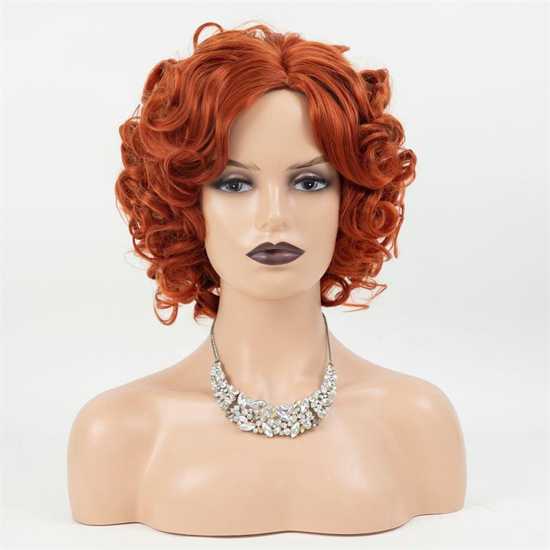 

Синтетический блонд парик короткие кудрявые волосы с челкой афро парик с темными корнями для женщин упругие кудри повседневный парик для мамы косплей 12inches