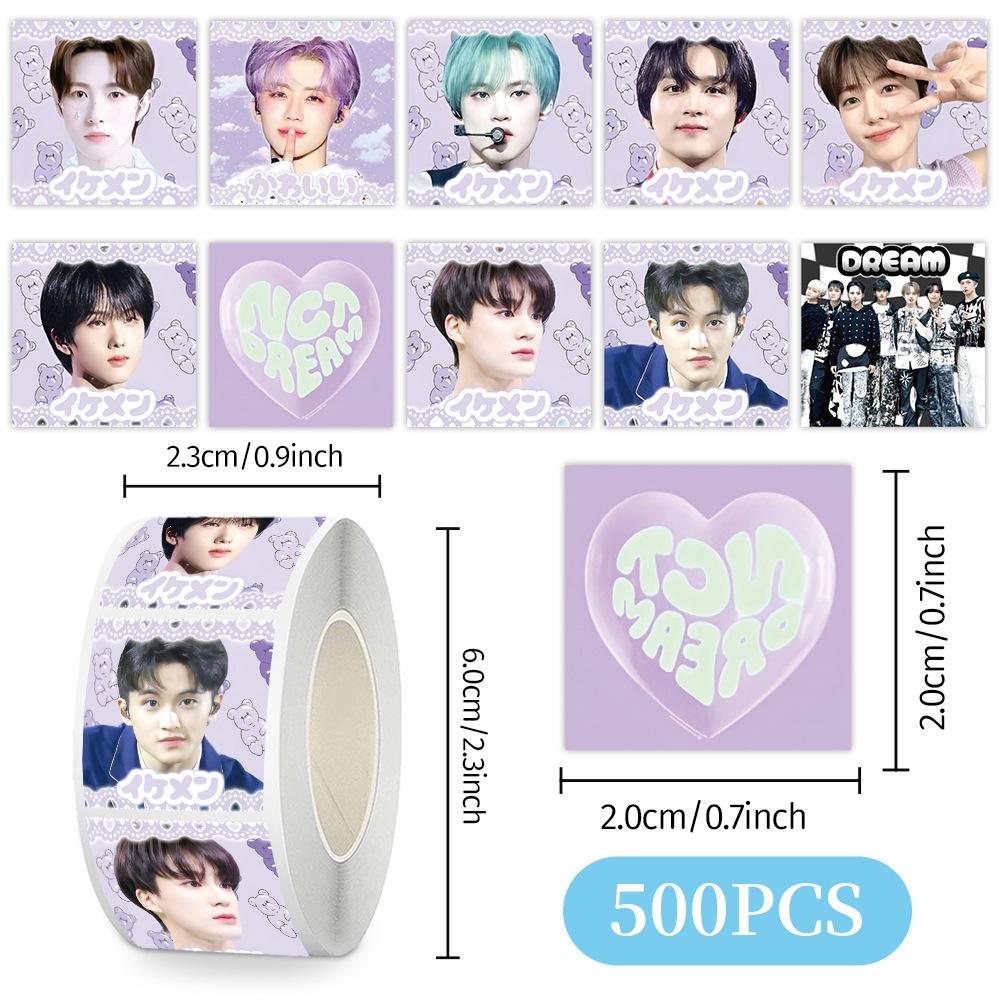 Skzoo Idol Roll Stickers 500 Pcs Adhesive Labels For DIY Journal Scrapbook Phone Case Polaroid Decoration Fans
