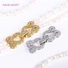 18K Gold Plated Pearl Clasp Connector,Clasps For Jewelry,Brass Fasteners Lock Clasp Accessories DIY Jewelry Making Supplies