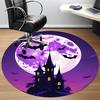 1pc Moon HauntedHouse Office Round Area Rug, Under Office Chairs Bedroom Living Room Home Decor, Room Deco, Available in Various Sizes 140