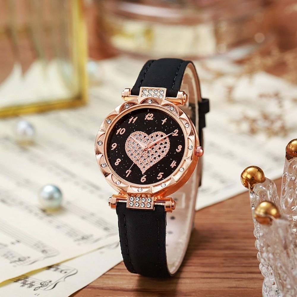 Casual Electronic Watch Leather Strap Wrist Watches Fashion Quartz Wristwatches Women