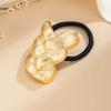 Braid Shaped Ponytail Hair Tie Metal Rubber Band Scrunchies Elastic Headband  For Women Girls