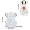 1Pc Silicone DIY Plaster Mold Pendant Hanging Ornament Dot Christmas Tree Heart Faceless Angel
