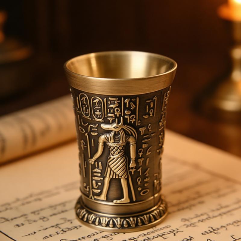 Cocktail Cup Wine Cup Retro Theme Metal Texture Offering Insulation Small Capacity Suitable for Beverages Water