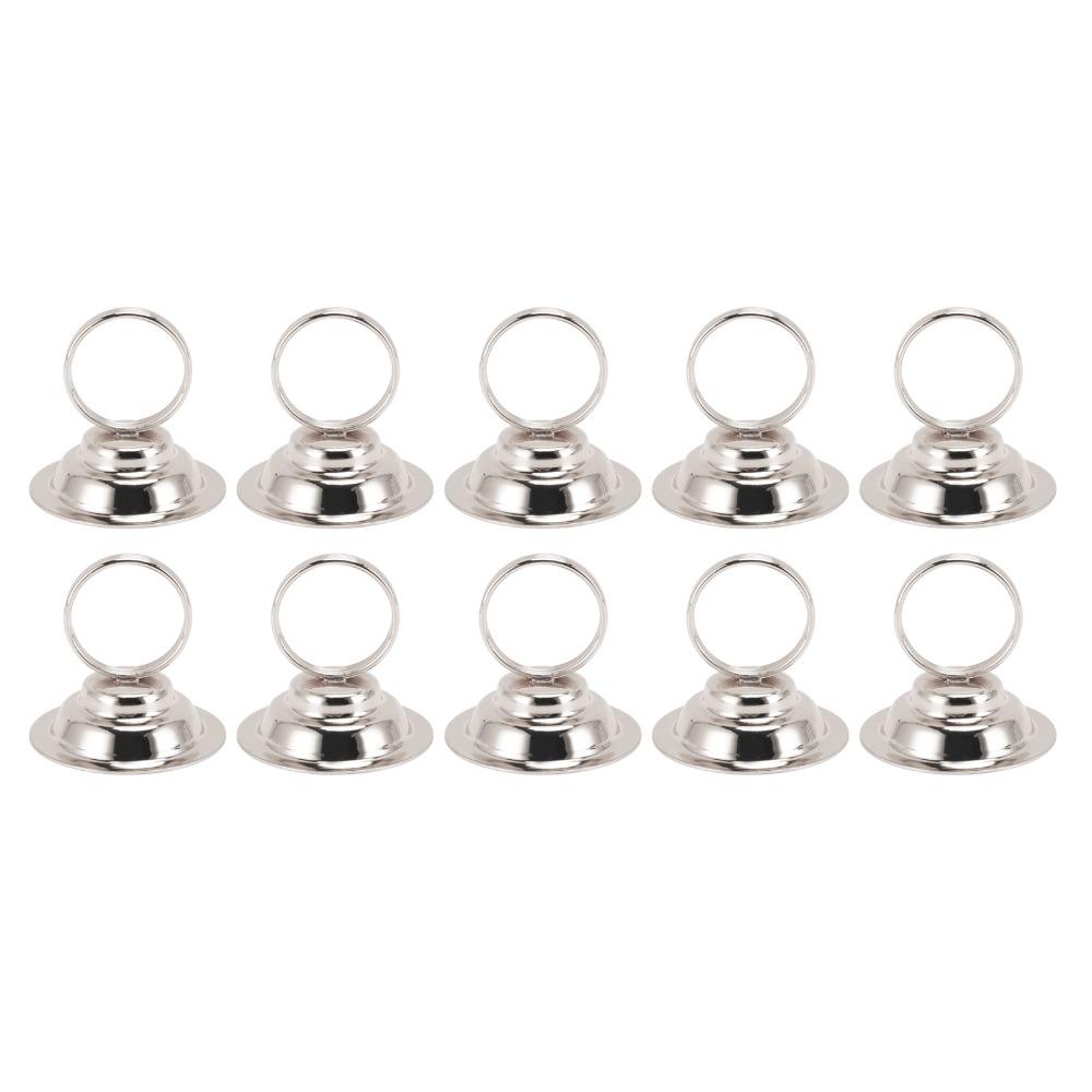 10 Pcs Hemispherical / Tower‑shaped Table Number Holders Stainless Steel Electroplating Place Card Holders 5.5*5cm