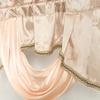 Wavy Design Window Valance with Fringes and Rod Pocket for Soft Light and Privacy In Bedrooms or Living Room Decoration
