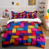 Colorful Woven Pattern Design Bedding Duvet Cover Set  (1*Duvet Cover 2*Pillowcases, Without Duvet Insert)