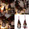 Illuminated Plush Dwarf Figure Christmas Tree Hanging Ornament Glowing Plush Dwarf Doll for Holiday Party Decoration