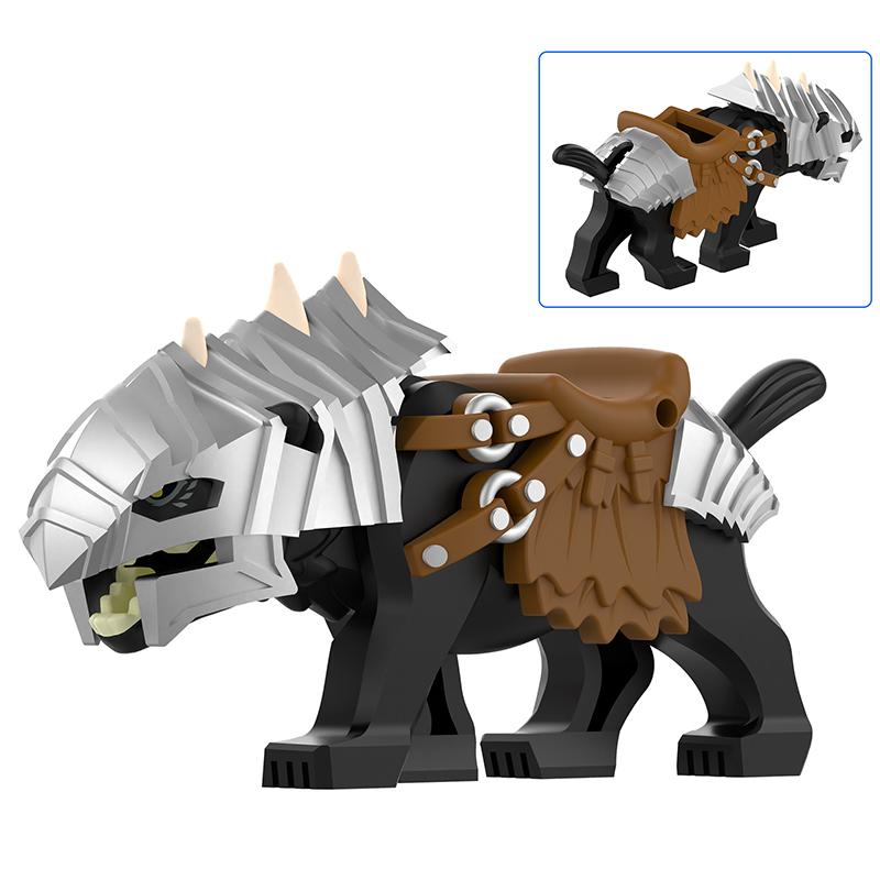 Magic Movies Medieval Animal Figure Building Blocks Dragon Elk Wild Boar Bighorn Sheep Dog Mini Model Bricks Toys DIY Kids Gifts