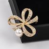 Vintage Pearl Bow Brooches For Women Fashion Baroque Style Pins Wedding Corsage Party Accessories Christmas Gift