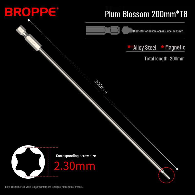 Plum Blossom Magnetic Drill and Screwdriver Bit Set