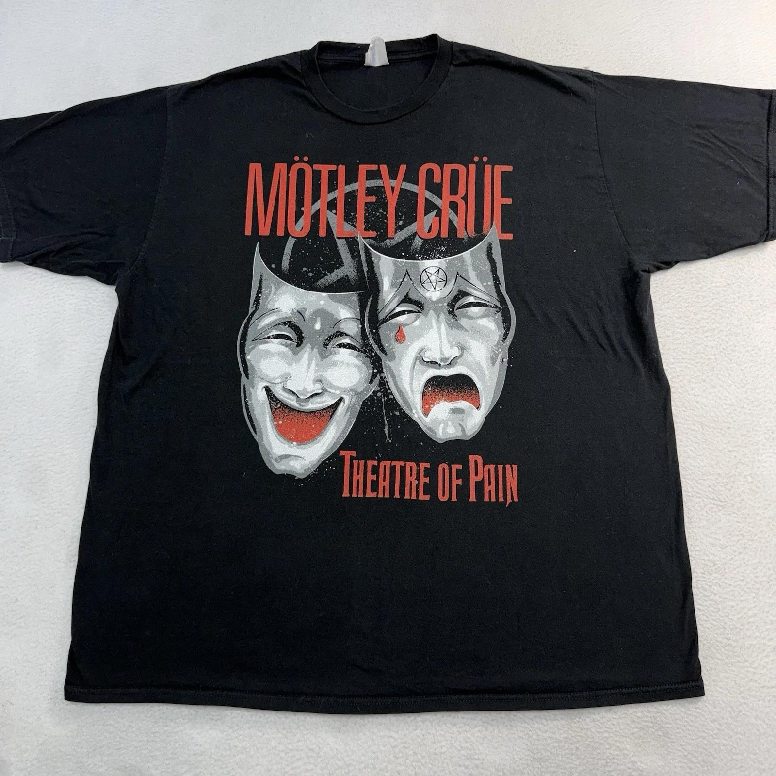 Футболка Motley Crue Мужская Ретро Театр Боли Рок-группа 80-е Винтажный Стиль 2XL M