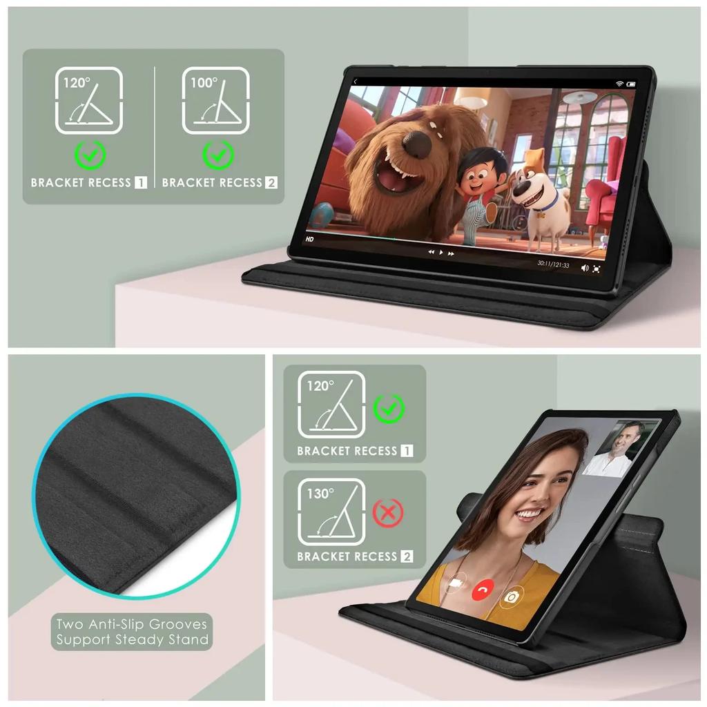 For Lenovo Xiaoxin Pad Pro 12.7 Case 360 Degree Rotating Stand Coque Tab P12 12.7 inch TB-370FU TB-371FC Tablet Cover Funda