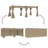 Vidaxl Garden Gazebo With Curtains, Taupe Color, 6X3 M, Steel