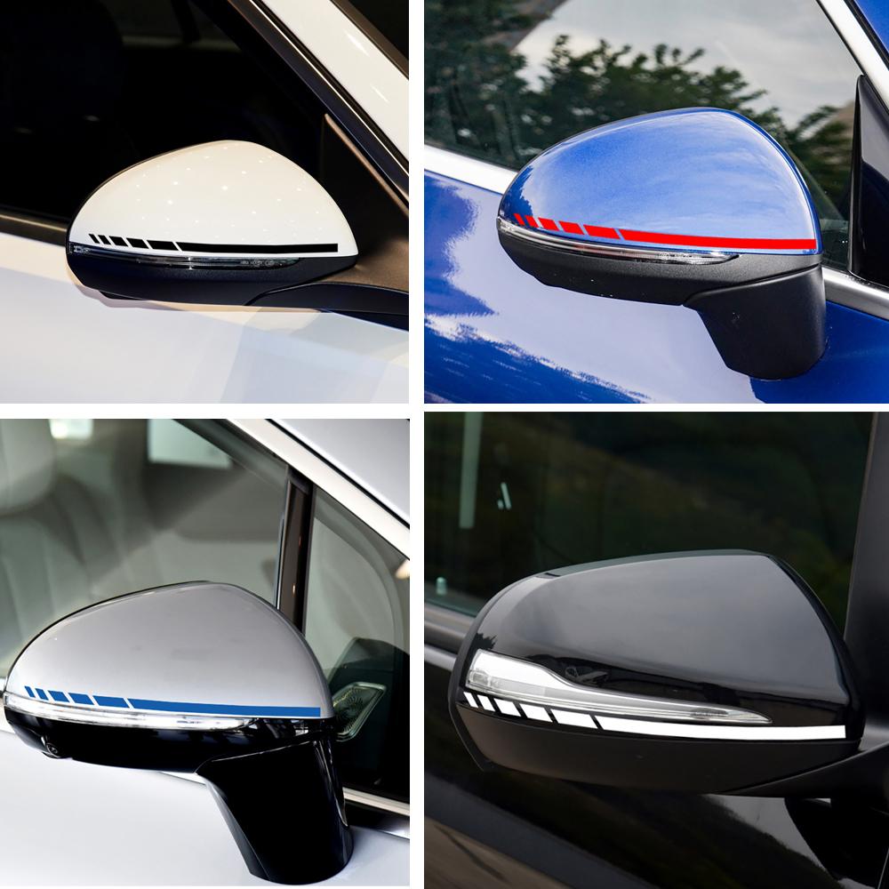 2PCS Stripes Sticker Rearview Mirror Decal For Mercedes Benz A B C E CLA S V R ML AMG W176 C117 W205 W204 W213 W212 C253 Decal